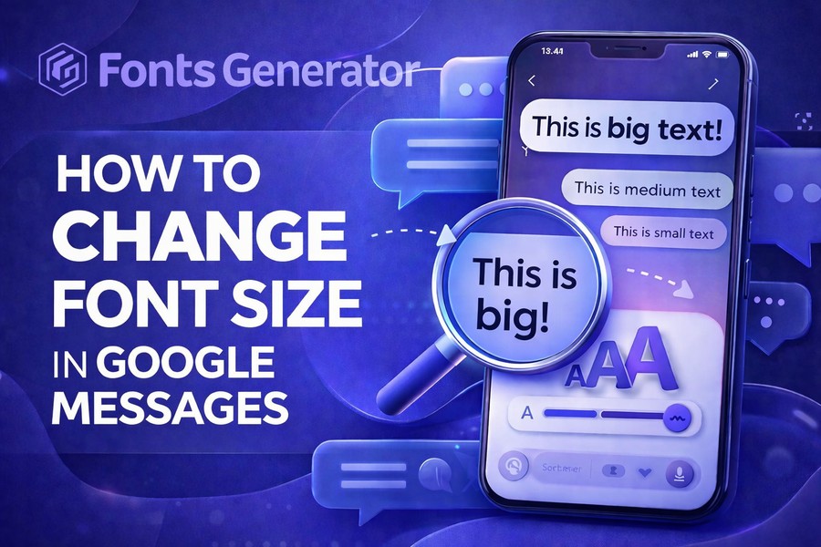 how to change font size in google messages